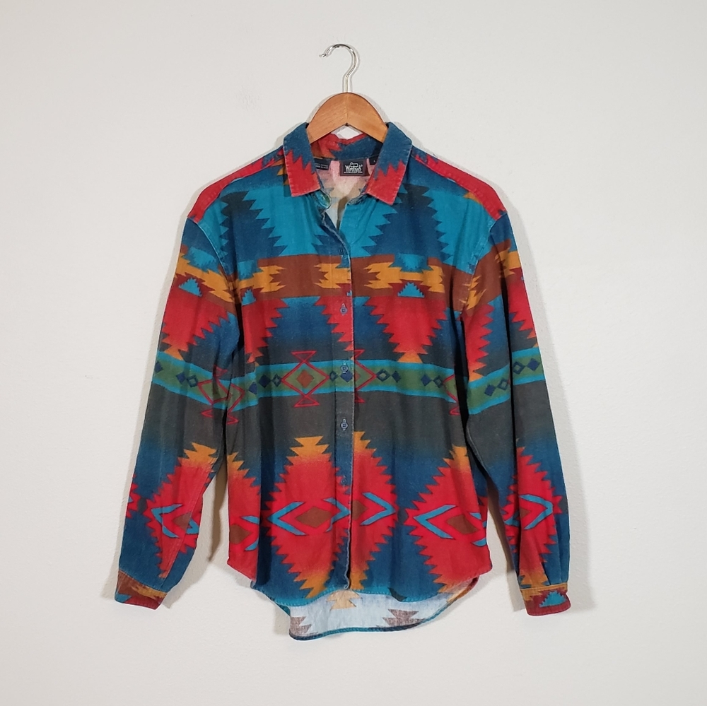 Woolrich Southwestern Print Flannel Shirt